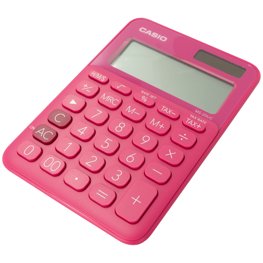 Casio MS-20UC - Desktop calculator 12 Digit - Red