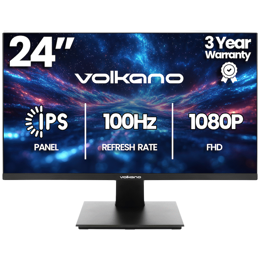 Volkano 24-inch Full HD IPS Monitor with HDMI/VGA, 100 Hz