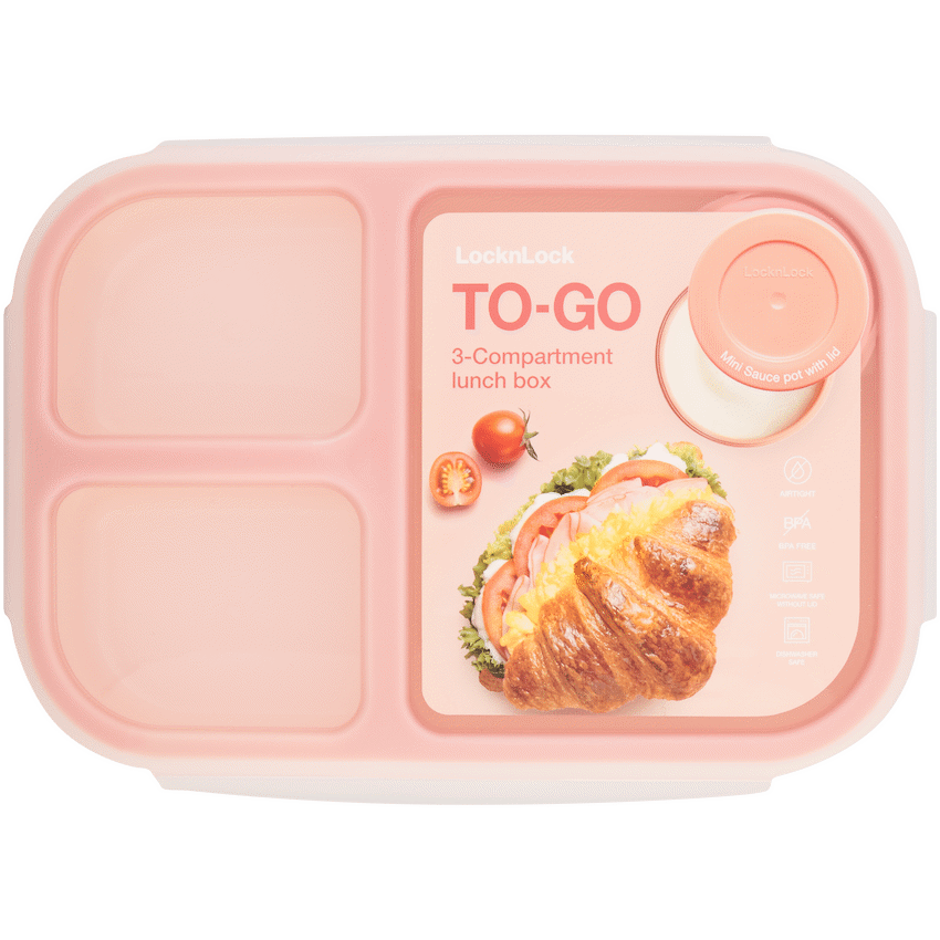 LocknLock To-Go lunch box 980ml pink ( Order in Qty of 6)