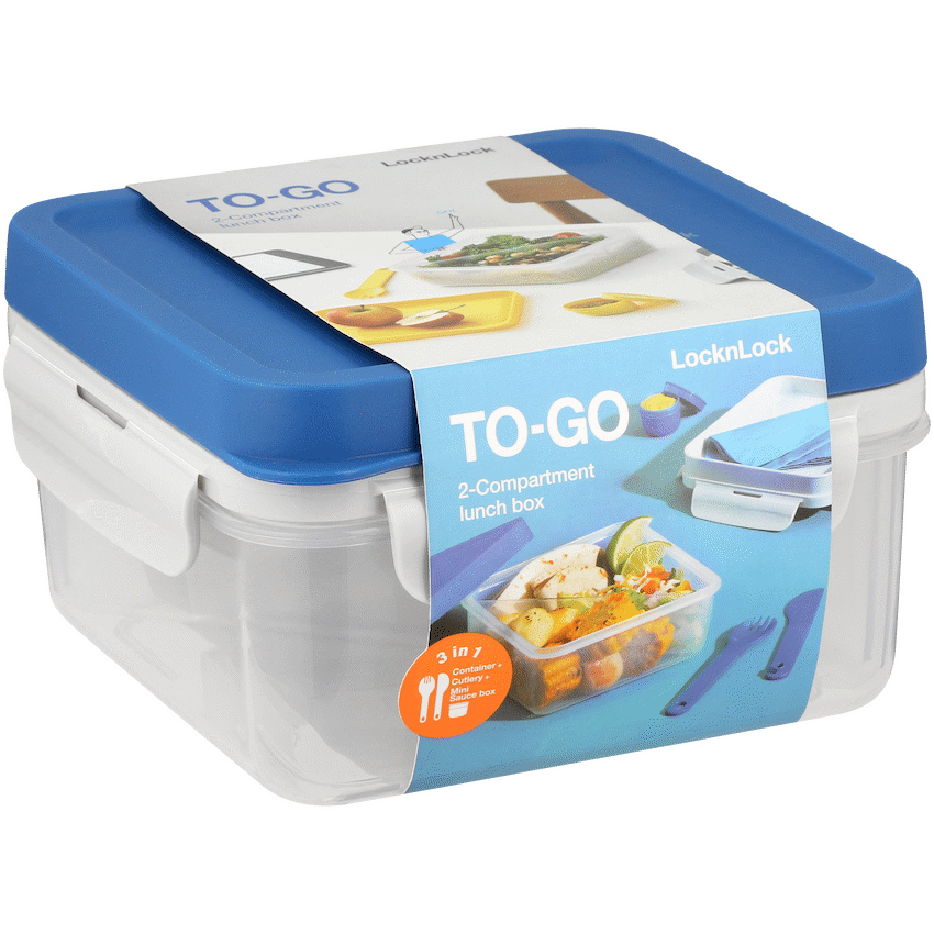 LocknLock To Go 2in1 lunch box 1.2lt bl ( Order in Qty of 8)