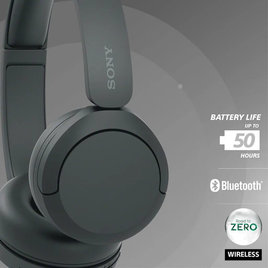 Sony WH-CH520 Bluetooth On-Ear Headphones (Black)