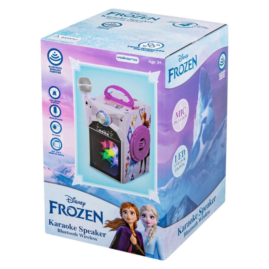 Disney Frozen Classic LED Stars Karaoke Machine with Microphone