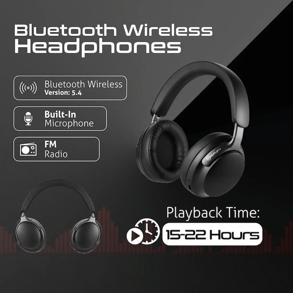 Amplify Chorus 3 Bluetooth Wireless Headphones - Black