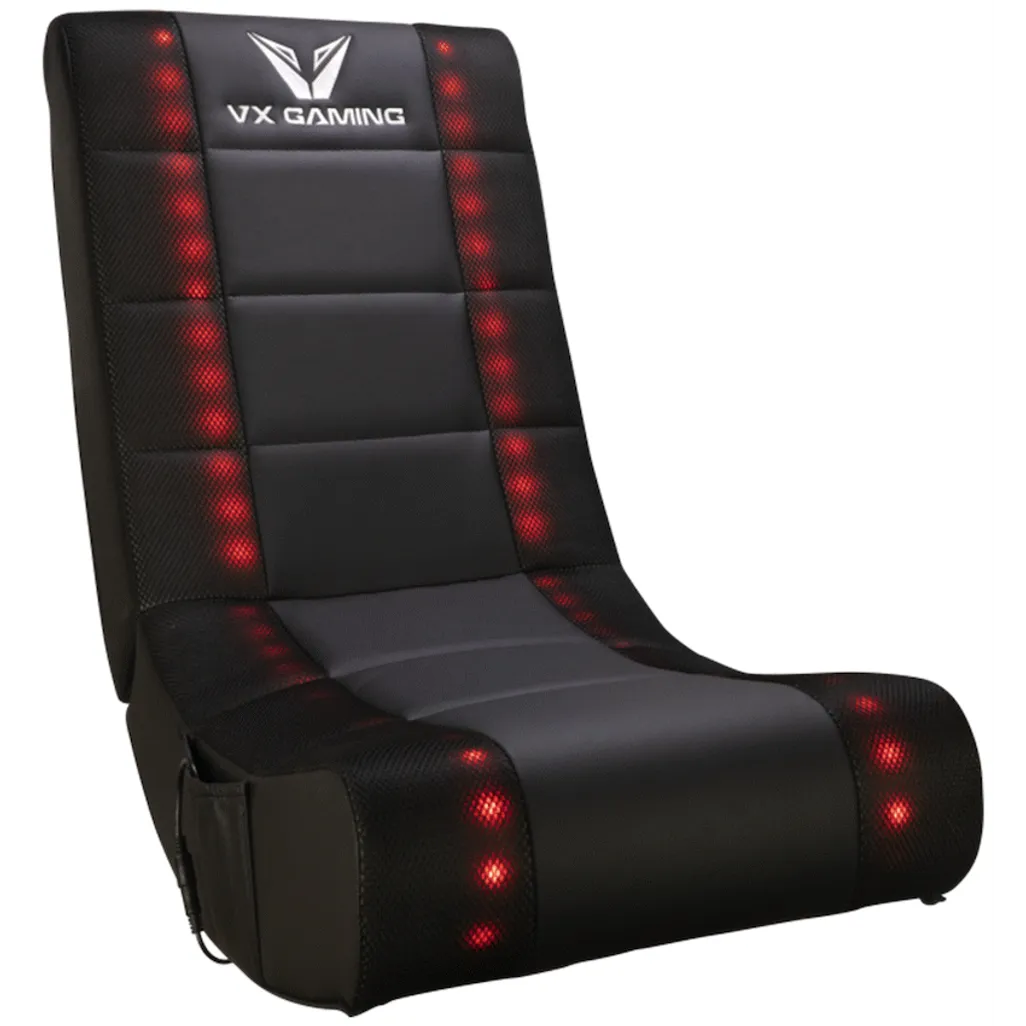VX Gaming Electra Series Rocking Gaming Chair with LED lights