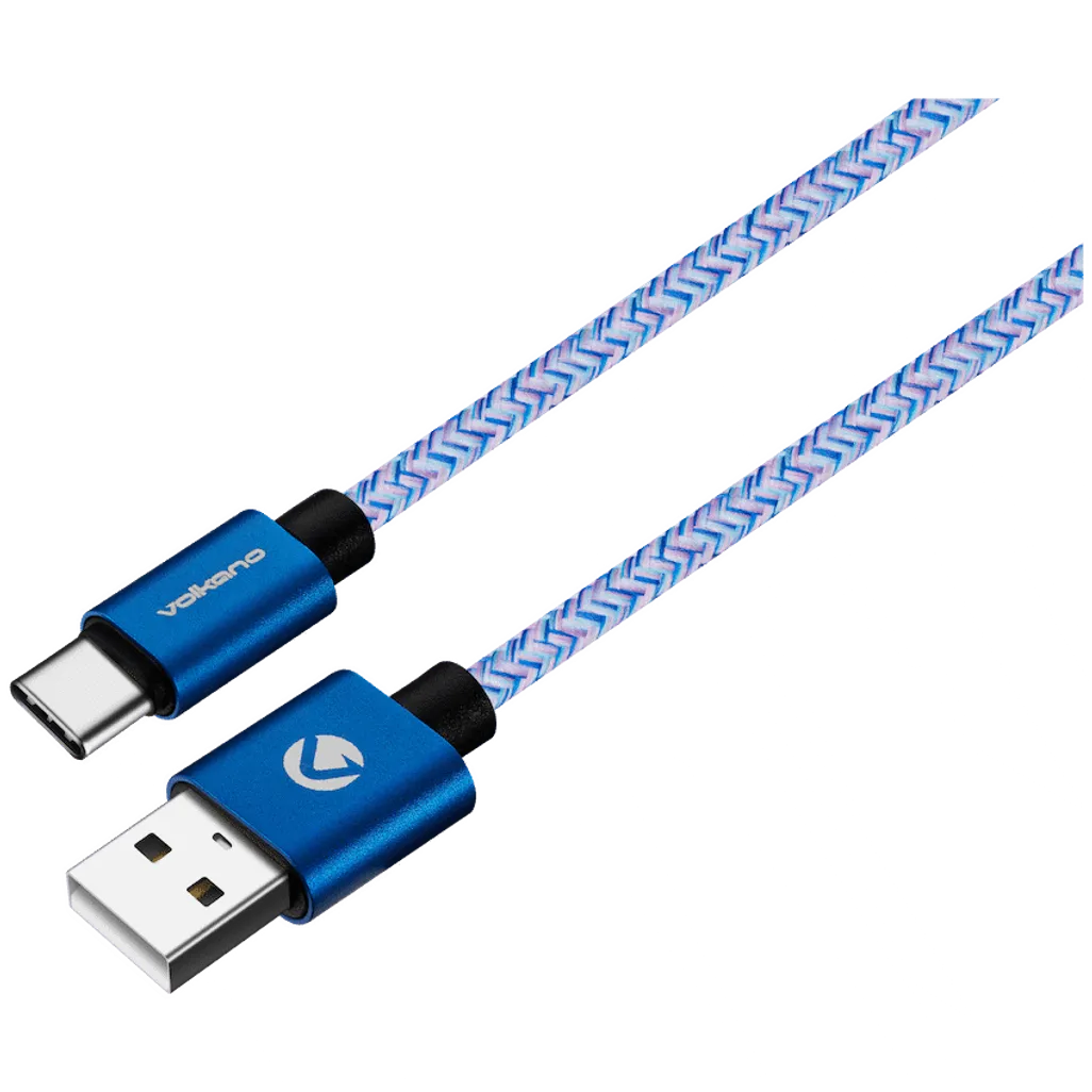 Volkano Fashion Series Micro USB Cable 1.8m - Sky Blue