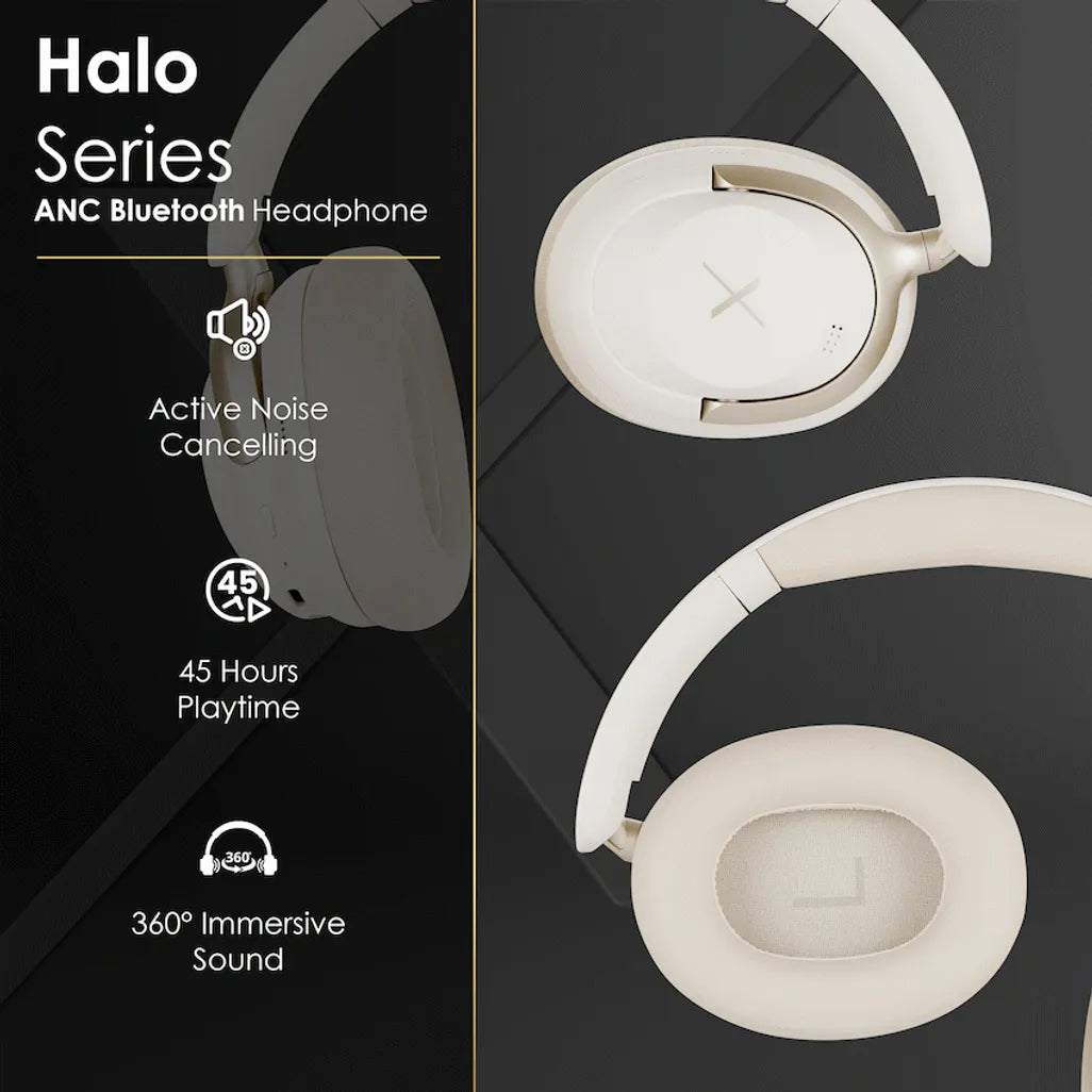 VolkanoX Halo ANC Bluetooth Headphone - Nude