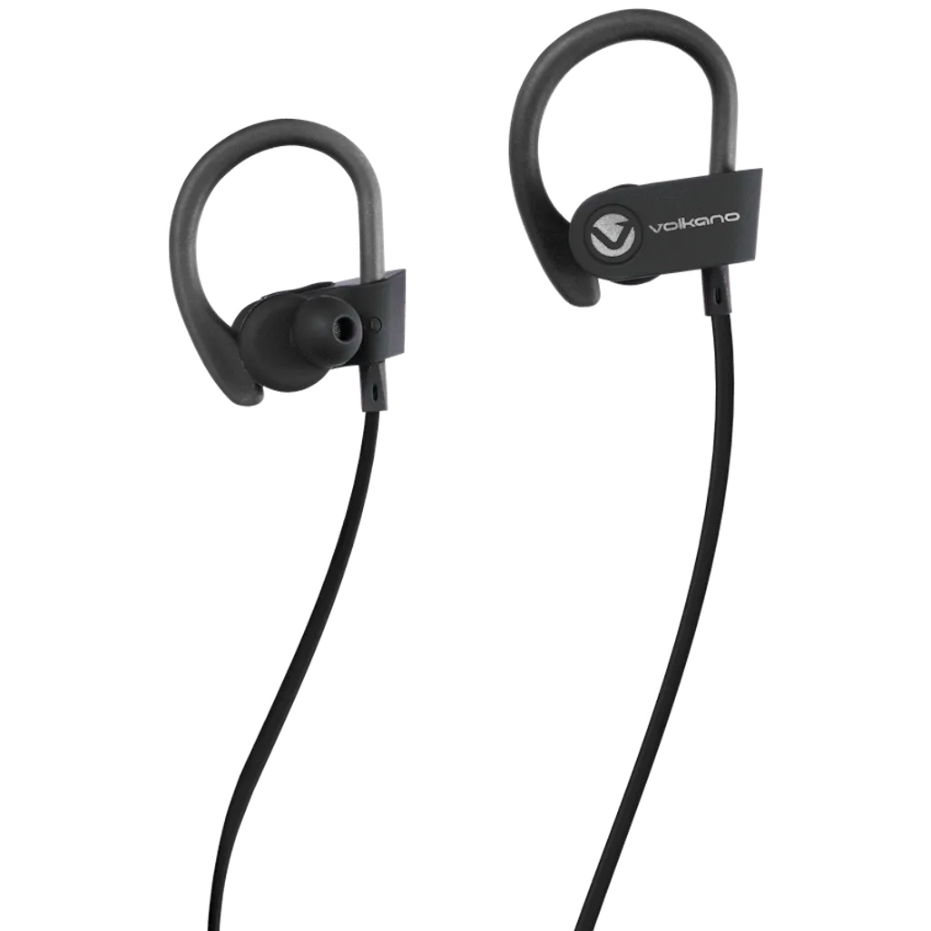 Volkano Race Series Bluetooth Sport Earhook Earphones - Black