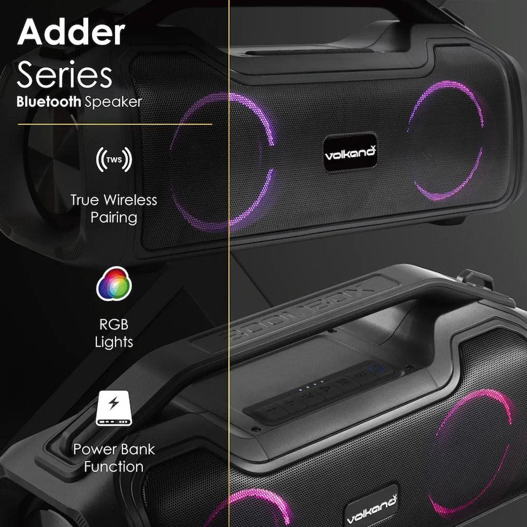 VolkanoX Adder Series Bluetooth Speaker - Black