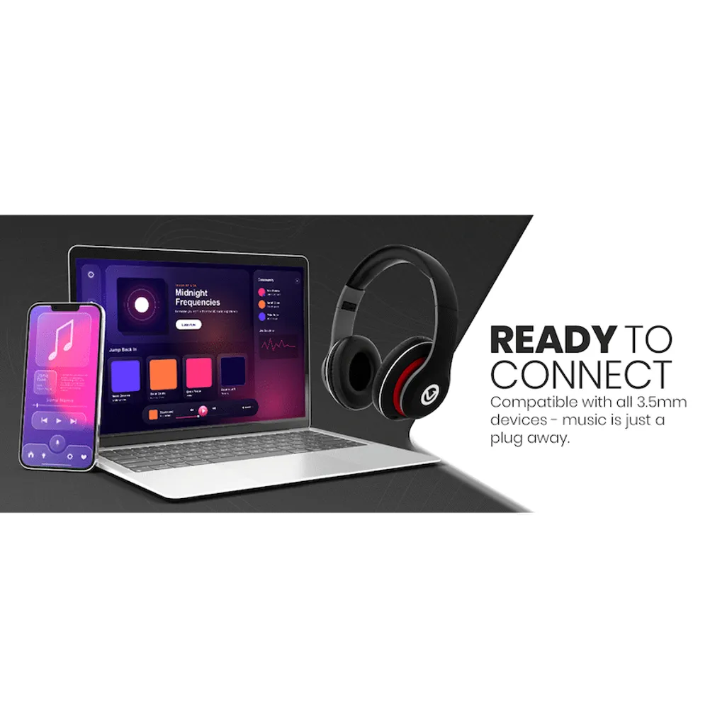 Volkano Falcon Headphones with Microphone - Black