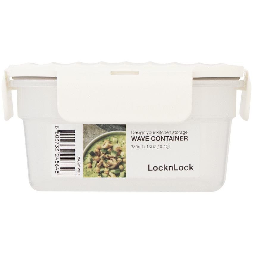 LocknLock Wave container 380ml white ( Order in Qty of 8)