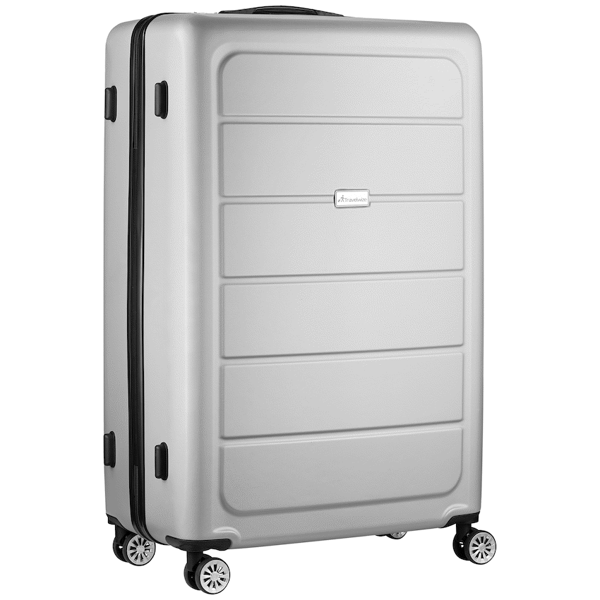 Travelwize Maple ABS 65cm 4-Wheel Spinner Luggage - Silver