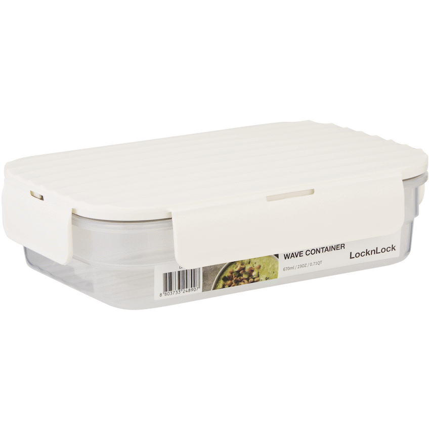 LocknLock Wave container 670ml white ( Order in Qty of 8)