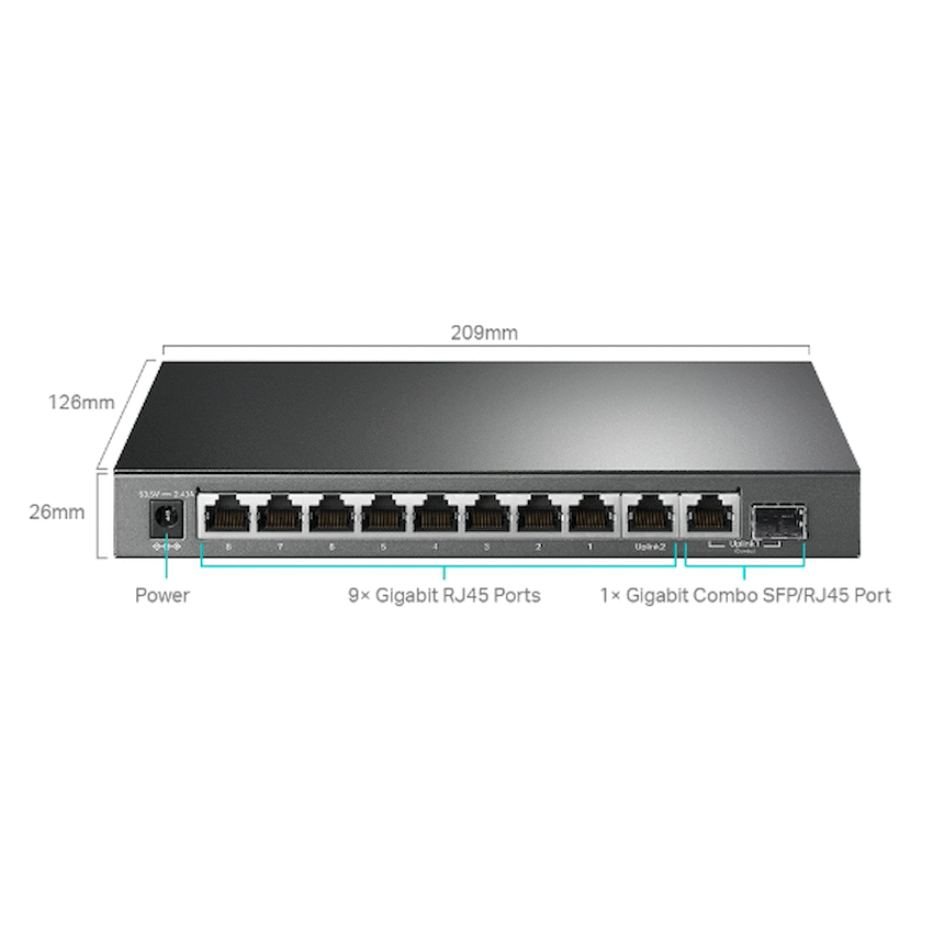 TP-Link 10 Port Gigabit Smart POE Desktop Switch