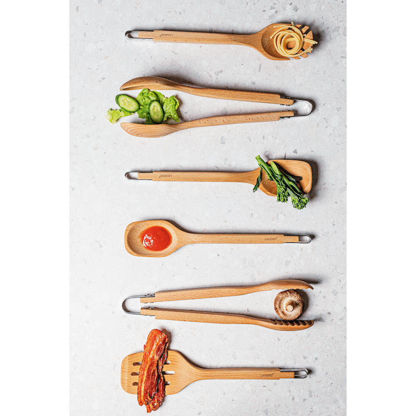 Legend Premium Beechwood slotted spoon ( Order in Qty of 6)