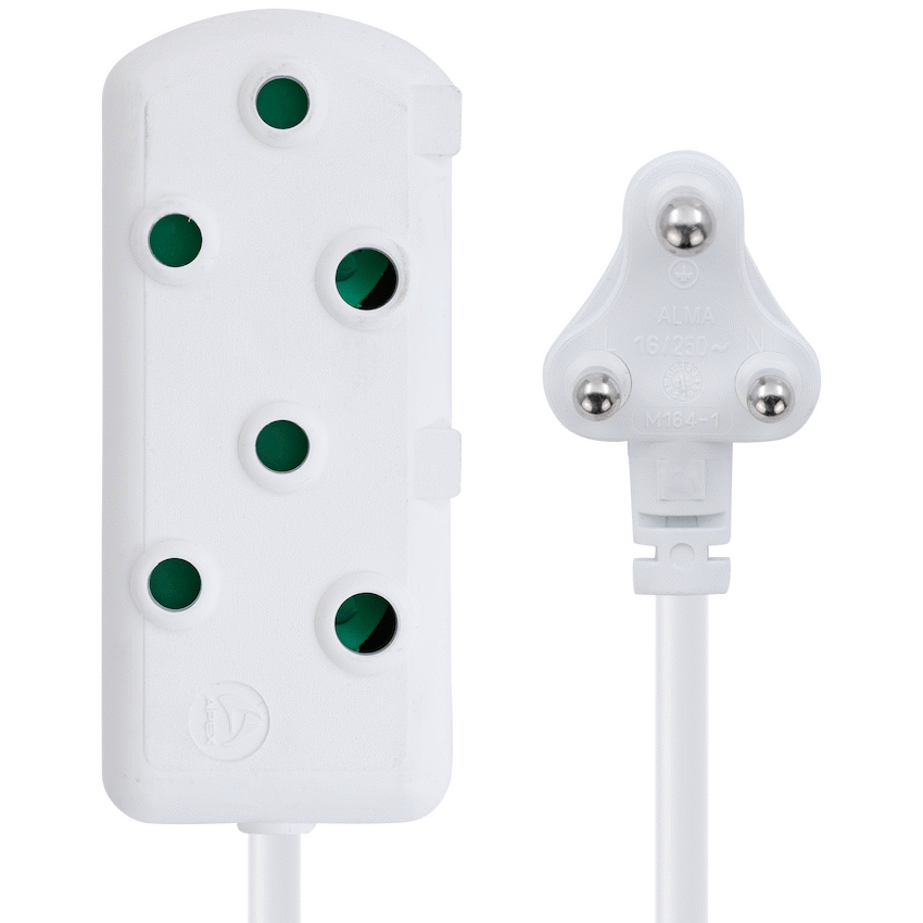 Switched Light-Duty Side-by-Side (SBS) Extension Leads 3m - WT
