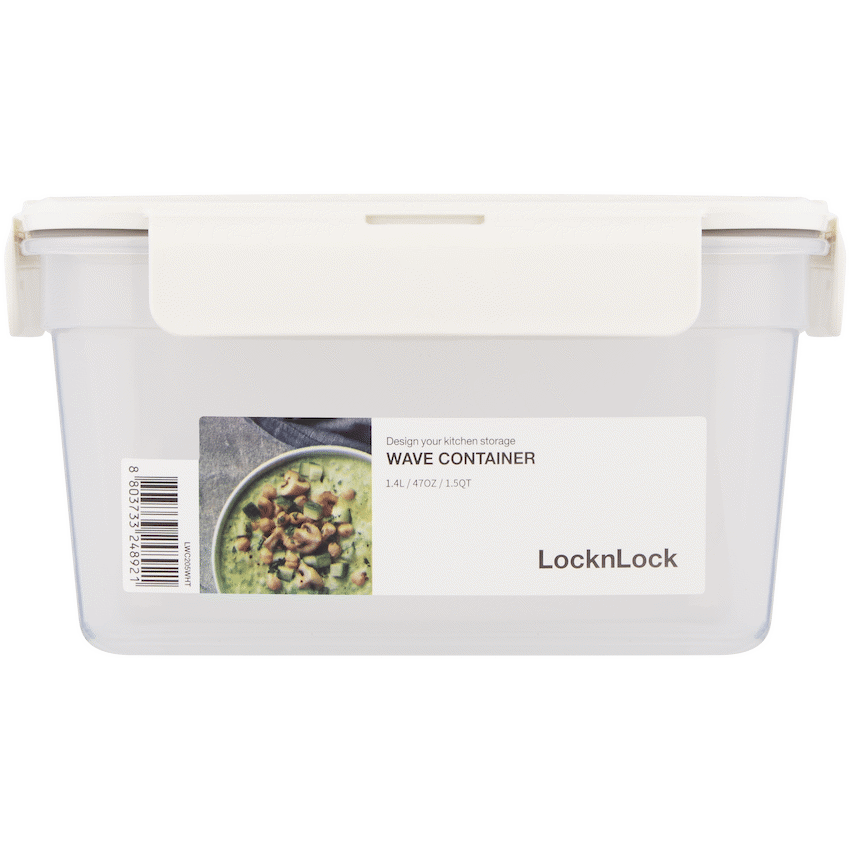 LocknLock Wave Container 1.4lt white ( Order in Qty of 8)