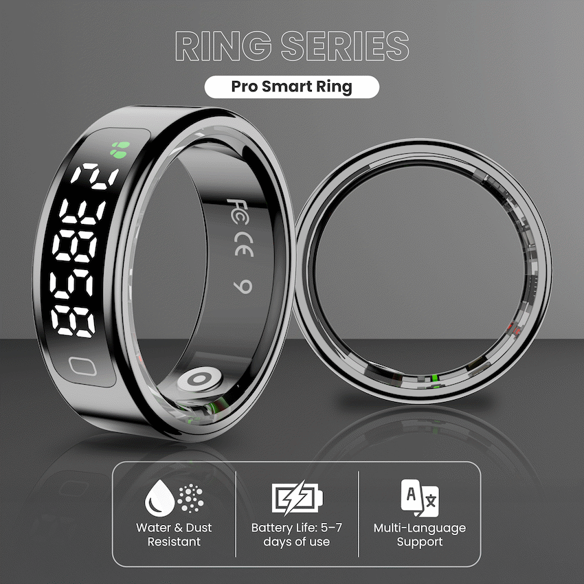 Volkano Ring Series Ring Pro Smart Ring with Charging Case - 20.7mm