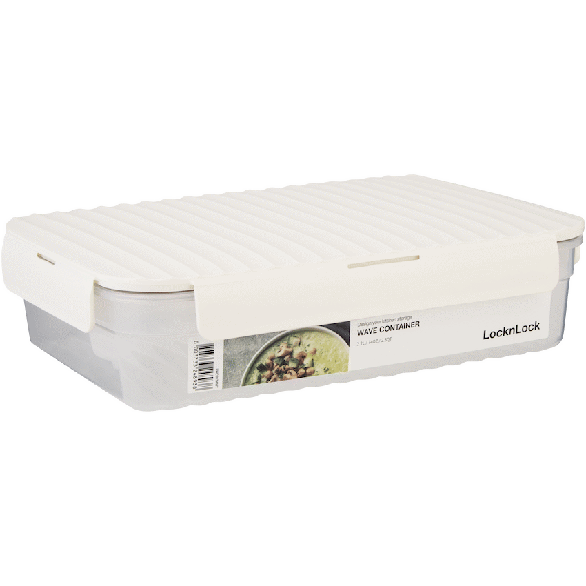 LocknLock Wave container 2.2lt white ( Order in Qty of 8)