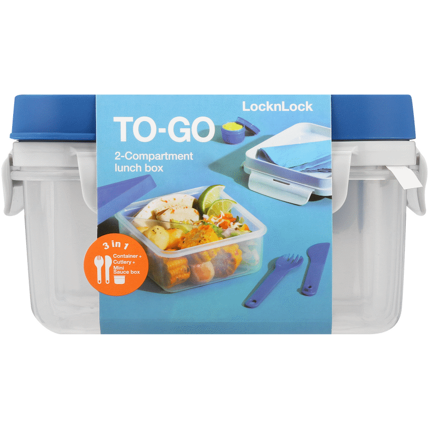 LocknLock To Go 2in1 lunch box 1.2lt bl ( Order in Qty of 8)