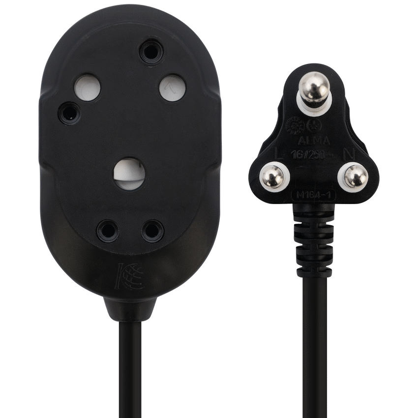SWITCHED LIGHT DUTY Back To Back(BTB) EXTENSION LEADS 10M - BK