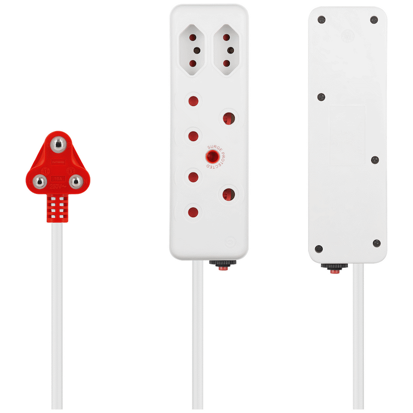 Ellies 4 Way Surge Extension Lead -3M - WT