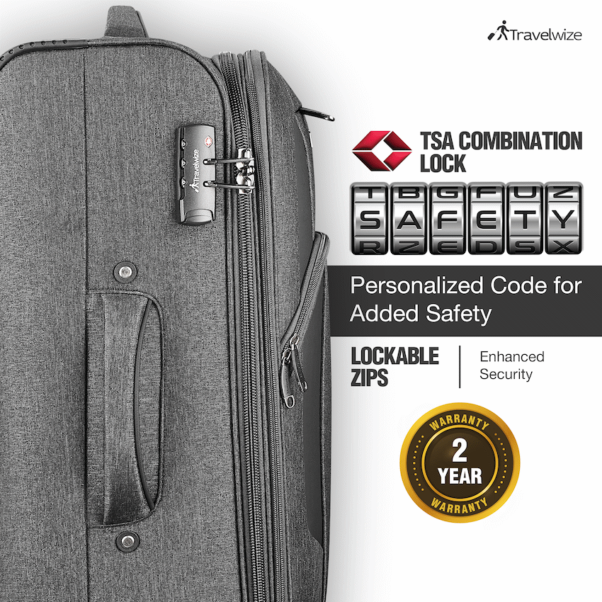 Travelwize Aurora 55cm 4-Wheel Spinner Trolley Case - Grey Melange