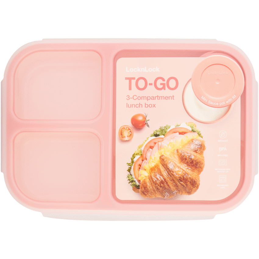 LocknLock To-Go Lunch Box 1.5lt - Pink ( Order in Qty of 6)
