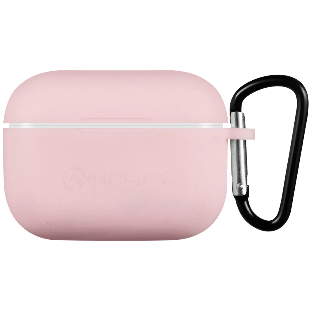 Amplify Note X Series TWS Earphones - White Case + Pink Cover
