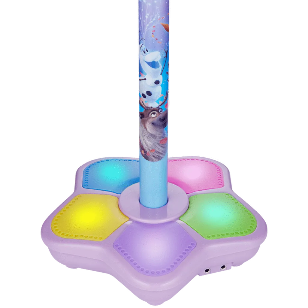 Disney Frozen Auxiliary Star Karaoke Microphone Stand with Colourful Lights