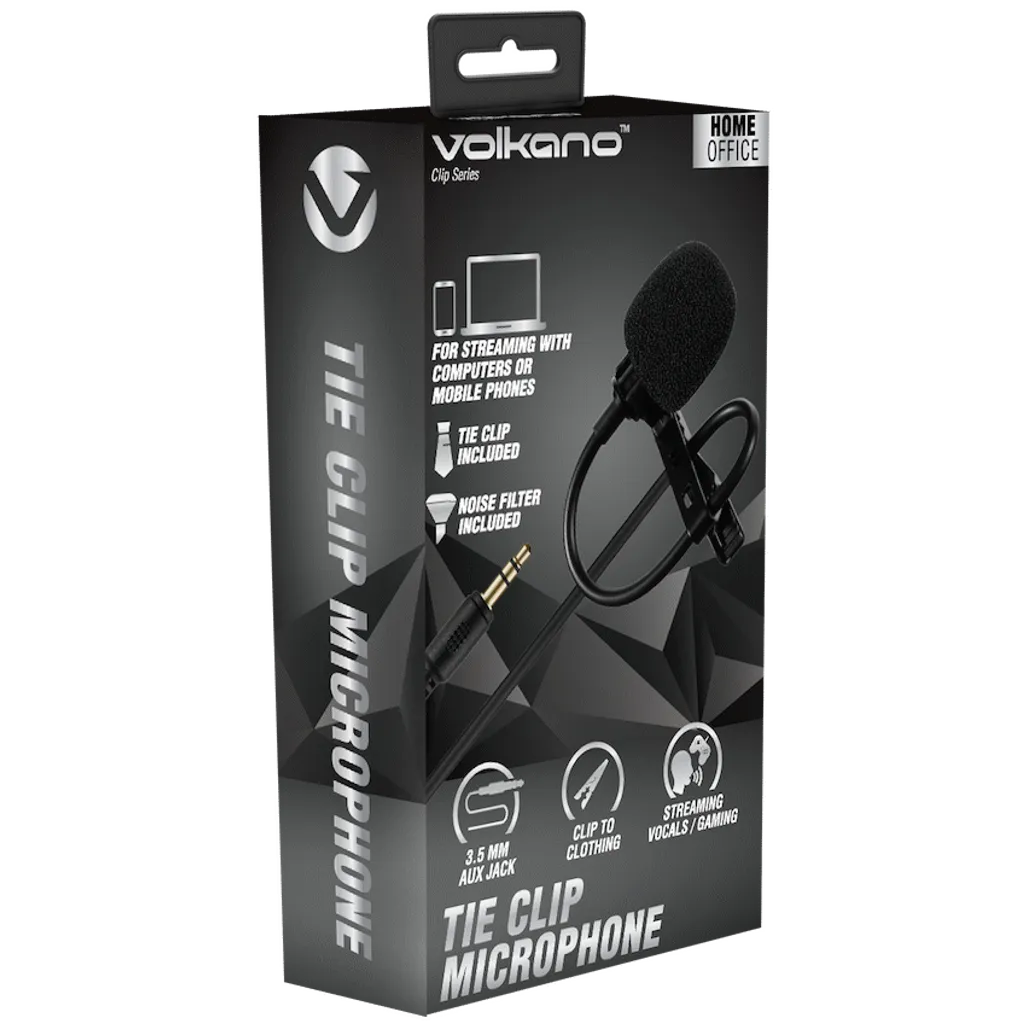 Volkano Clip series 3.5mm Tieclip Microphone