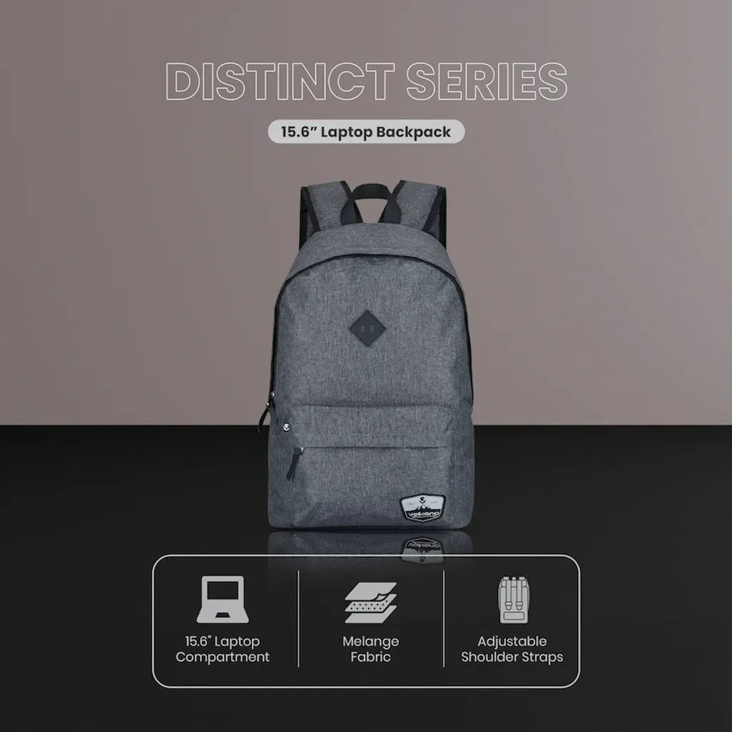 Volkano Distinct 15.6 Laptop Backpack - Grey Melange