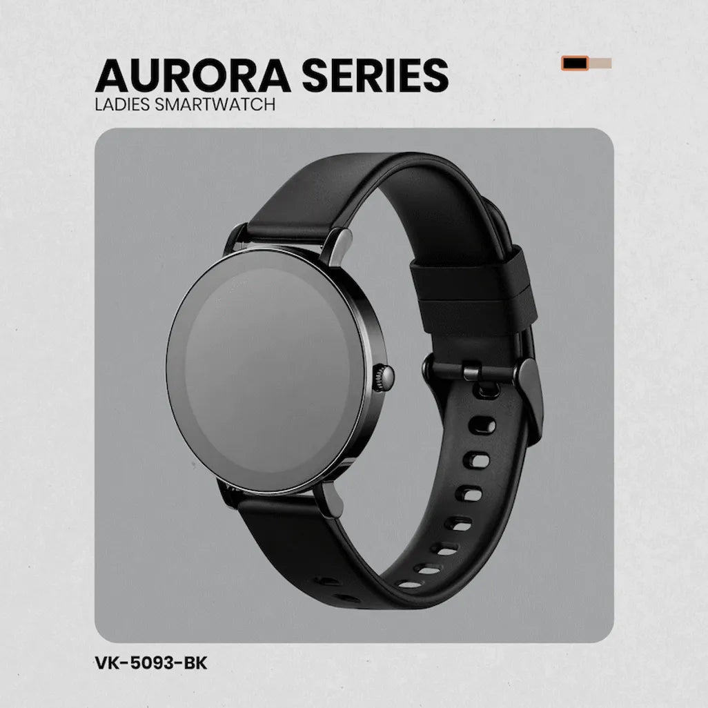 Volkano Aurora Series Ladies Smart Watch - Black