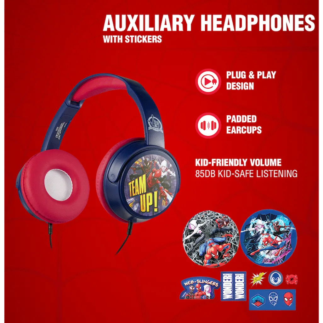 Marvel Spider-Man Wired Headphones with Stickers
