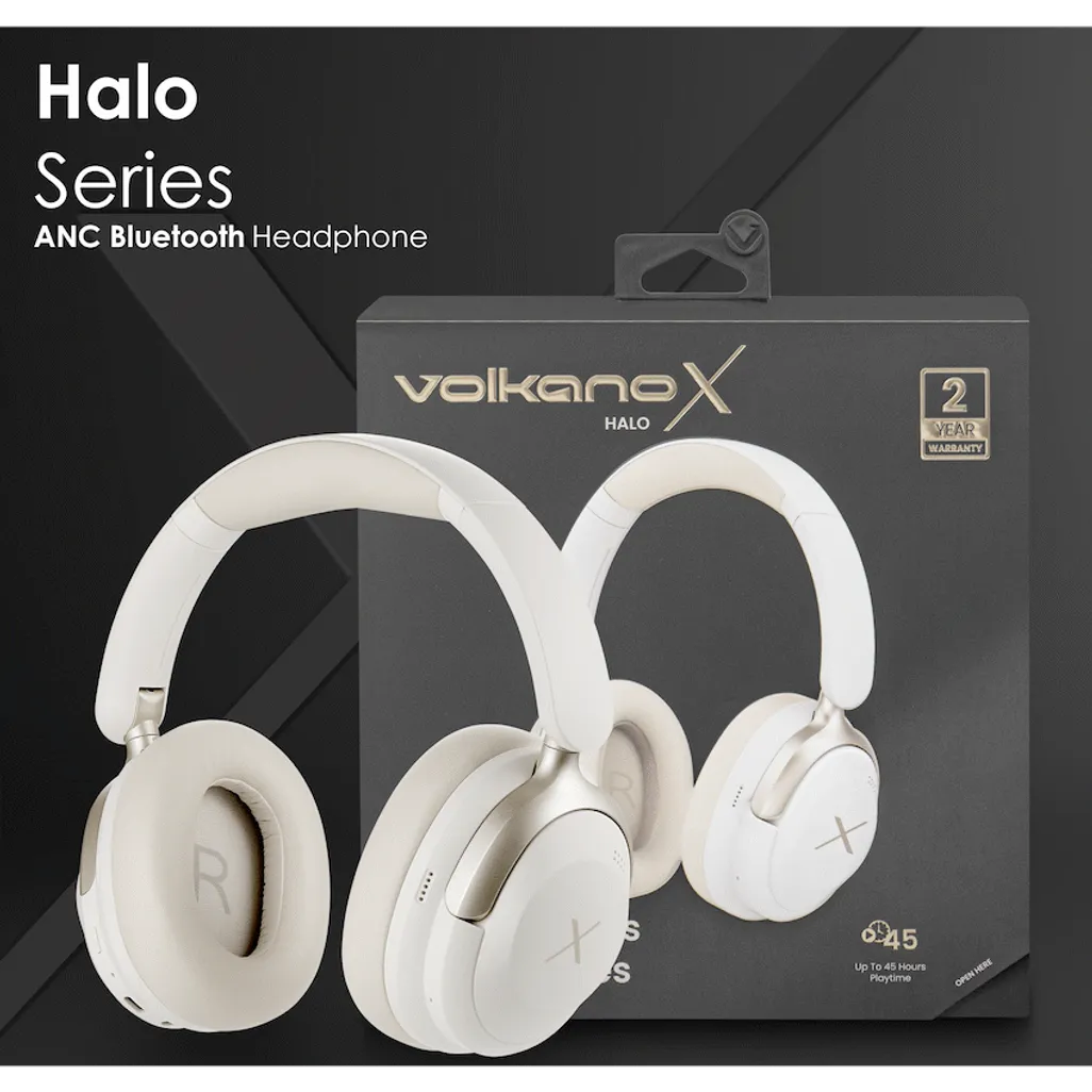 VolkanoX Halo ANC Bluetooth Headphone - Nude