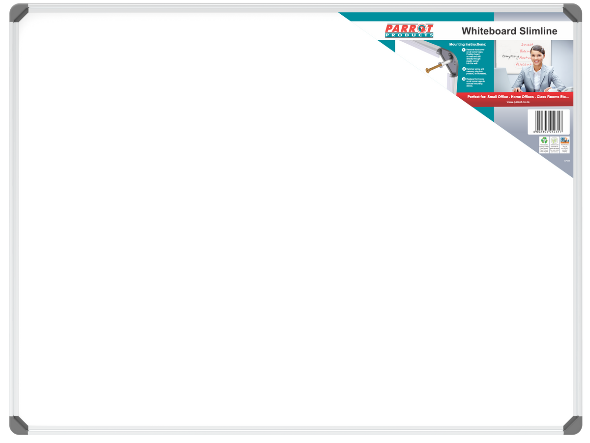Parrot Products Slimline Non-Magnetic Whiteboard (1200*900mm)