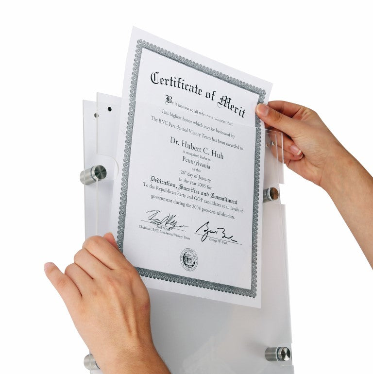 A4 Acrylic Wall Mounted Certificate Holder