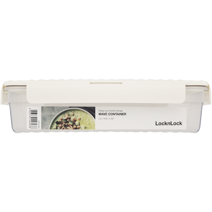 LocknLock Wave container 2.2lt white ( Order in Qty of 8)