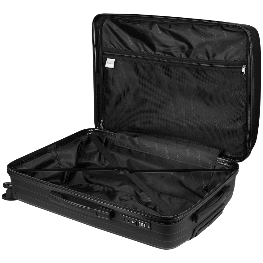 Travelwize Ripple PP 4-Wheel Spinner 3 Pc Luggage Set - Black