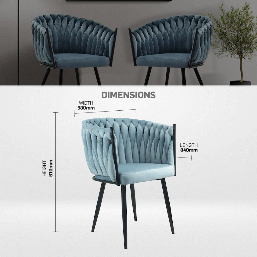 Opulent Casual Chair Hazy Blue - Single