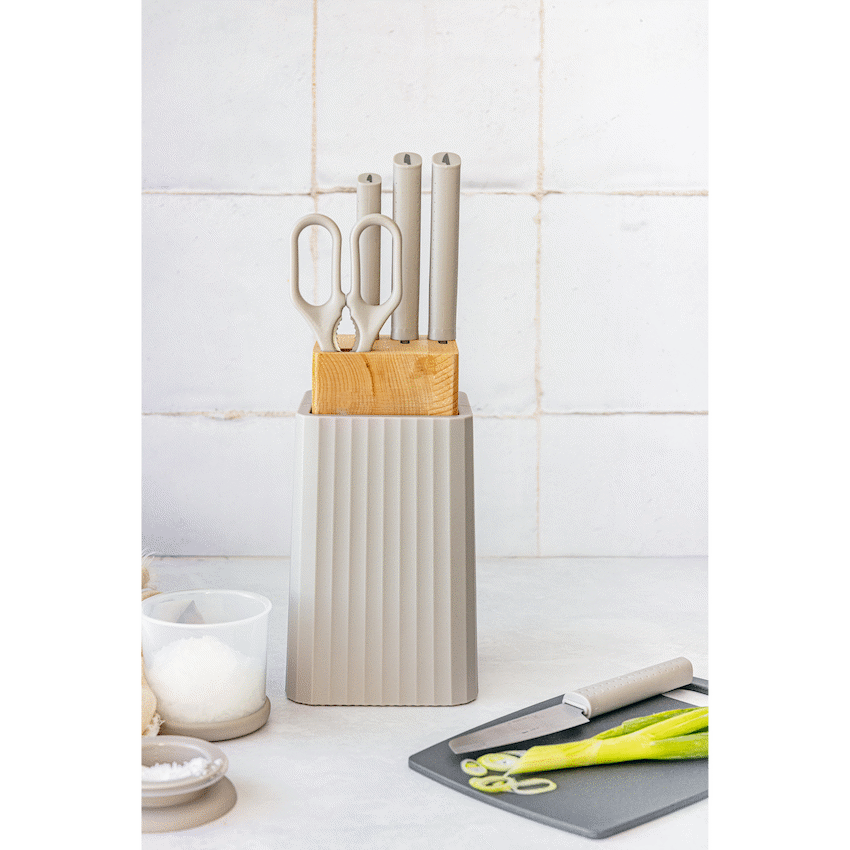 Kitchen Inspire 6pce Knife Block Set ( Order in Qty of 1)