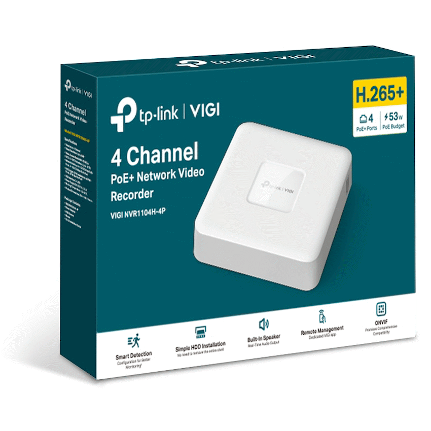 TP-Link VIGI 4-Channel POE+ NVR