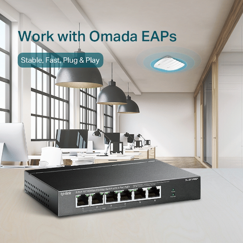 TP-Link 6 Port Unmanaged POE Desktop Switch
