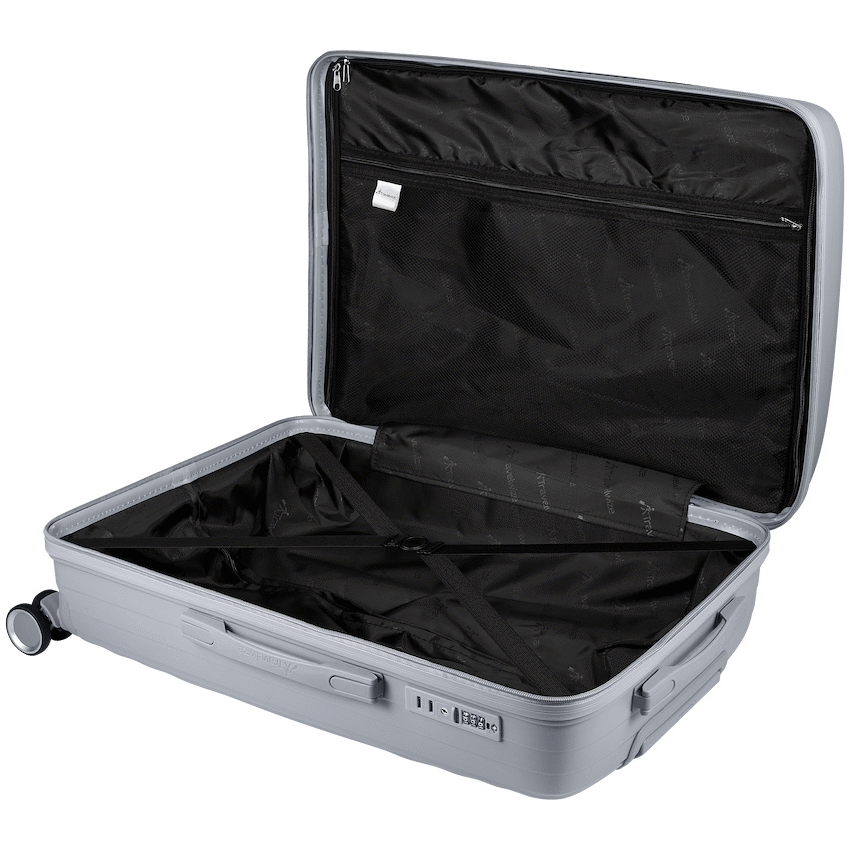 Travelwize Ripple PP 4-Wheel Spinner 3 Pc Luggage Set - Platinum
