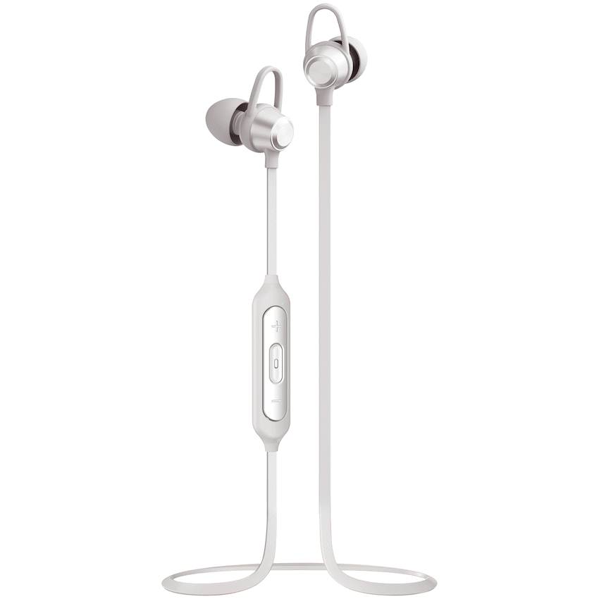 Volkano Rush 2.0 Bluetooth Earphones with Carry Case - Silver