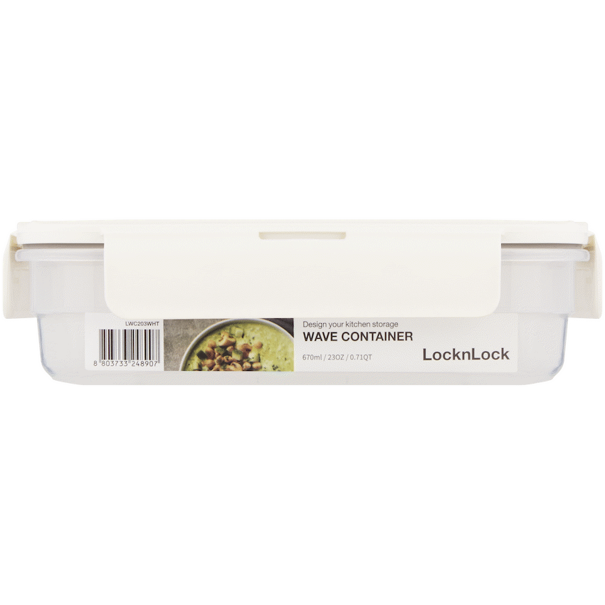 LocknLock Wave container 670ml white ( Order in Qty of 8)