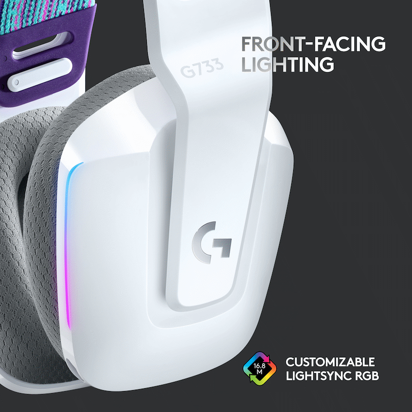 LOGITECH G733 WIRELESS LIGHTSPEED RGB GAMING HEADSET - WHITE