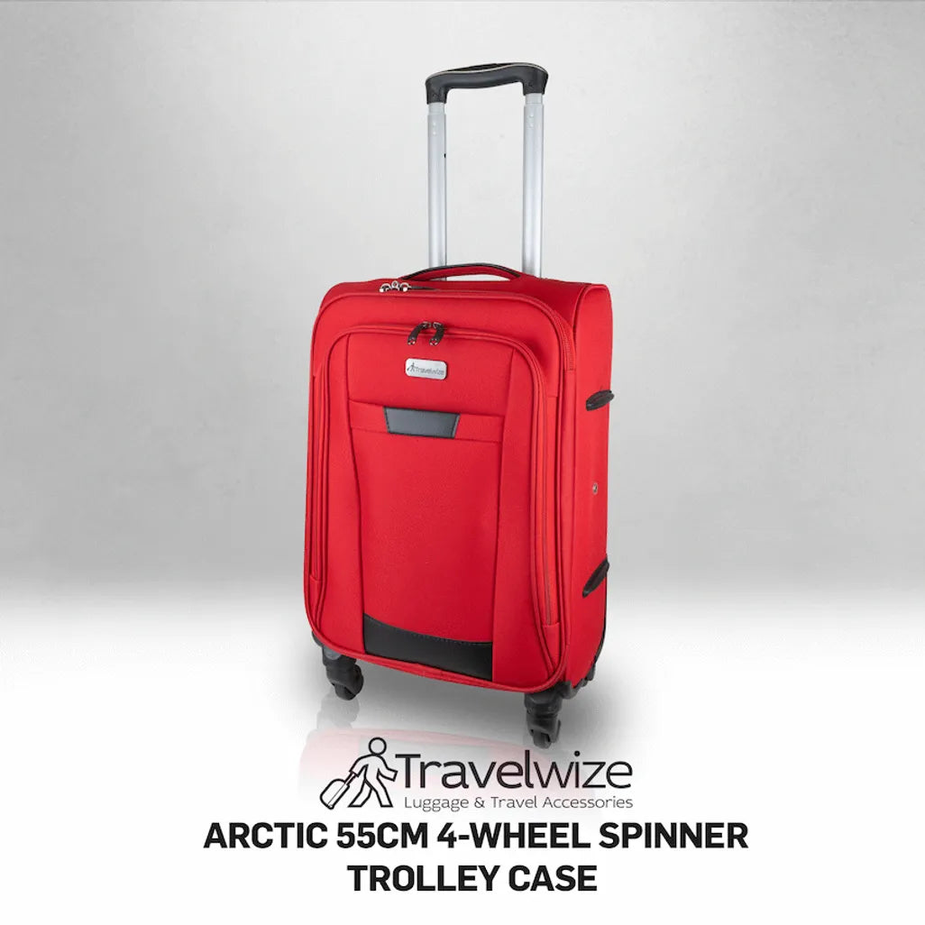 Travelwize Arctic 55cm 4-Wheel Spinner Trolley Case - Red