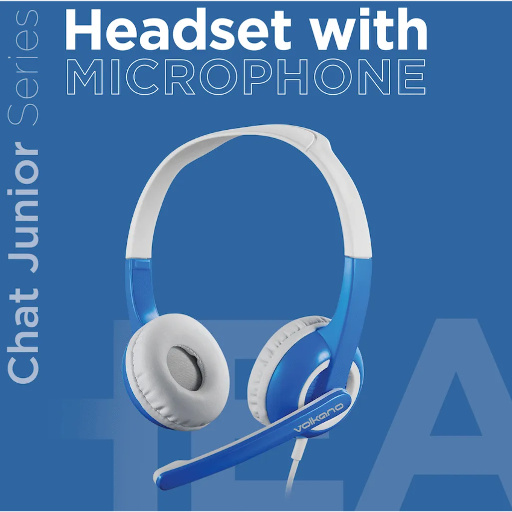 Volkano Kids Chat Junior series headset with mic - Blue