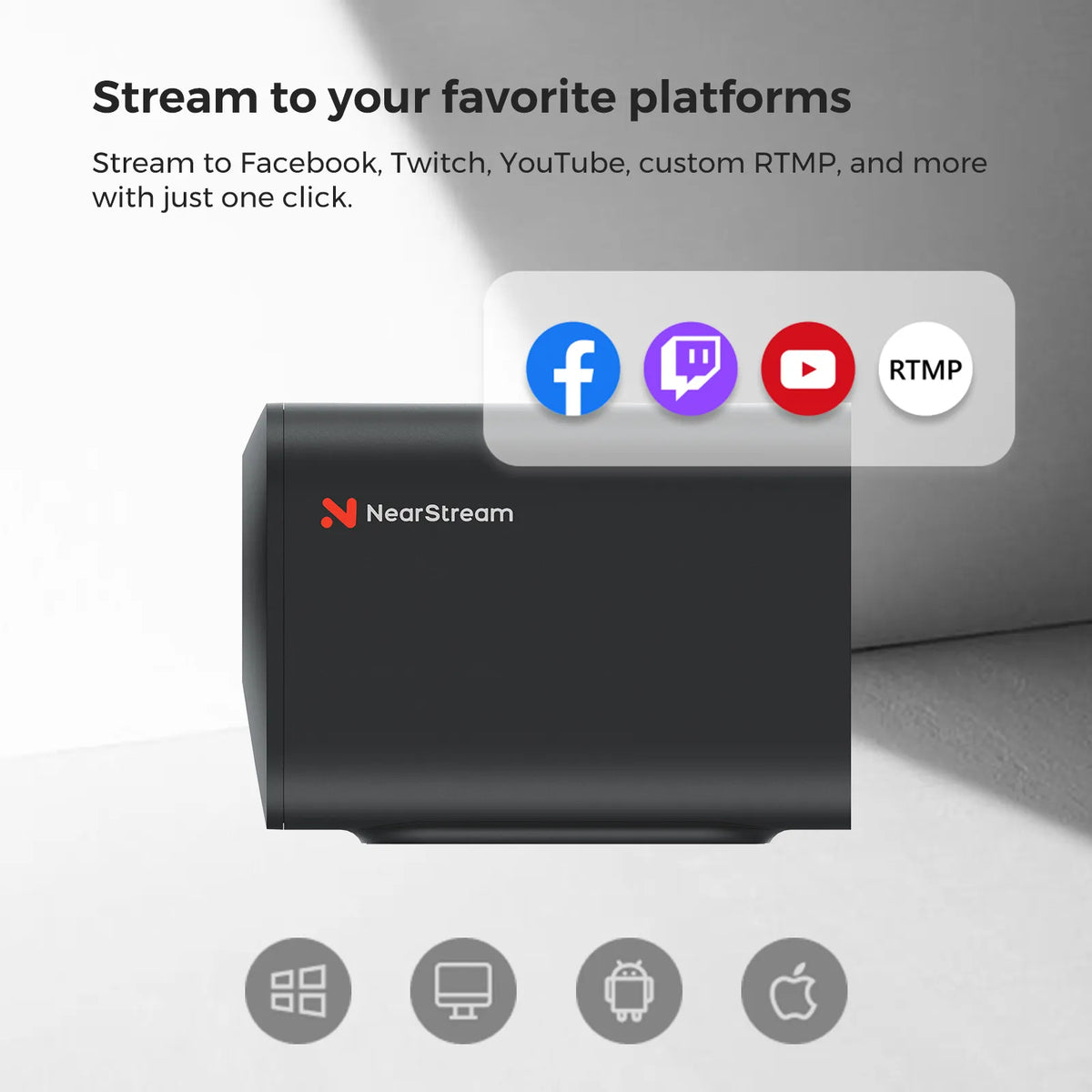 NearStream M46: 4K AI Noise-Canceling Wireless Streaming Camera - iDesign Communications