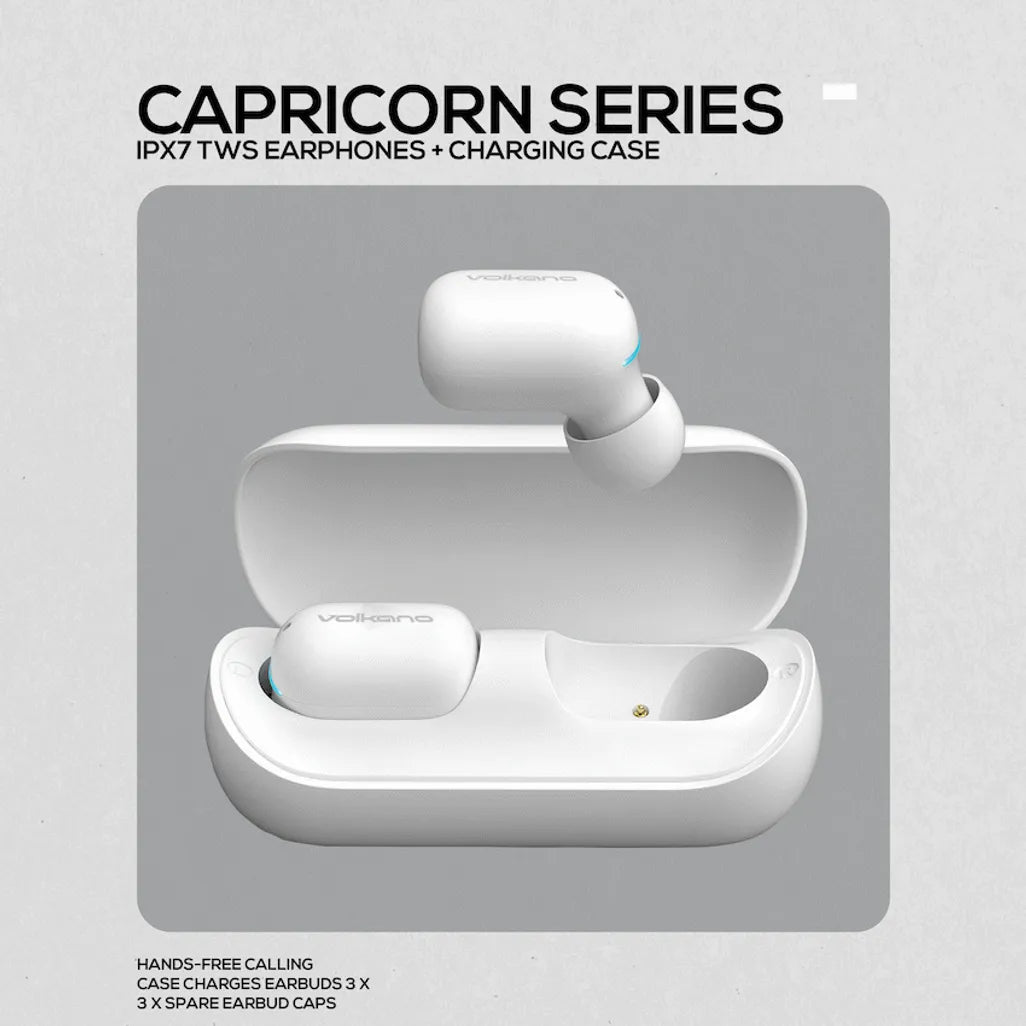 Volkano Capricorn Series IPX7 TWS Earphones with Charging Case